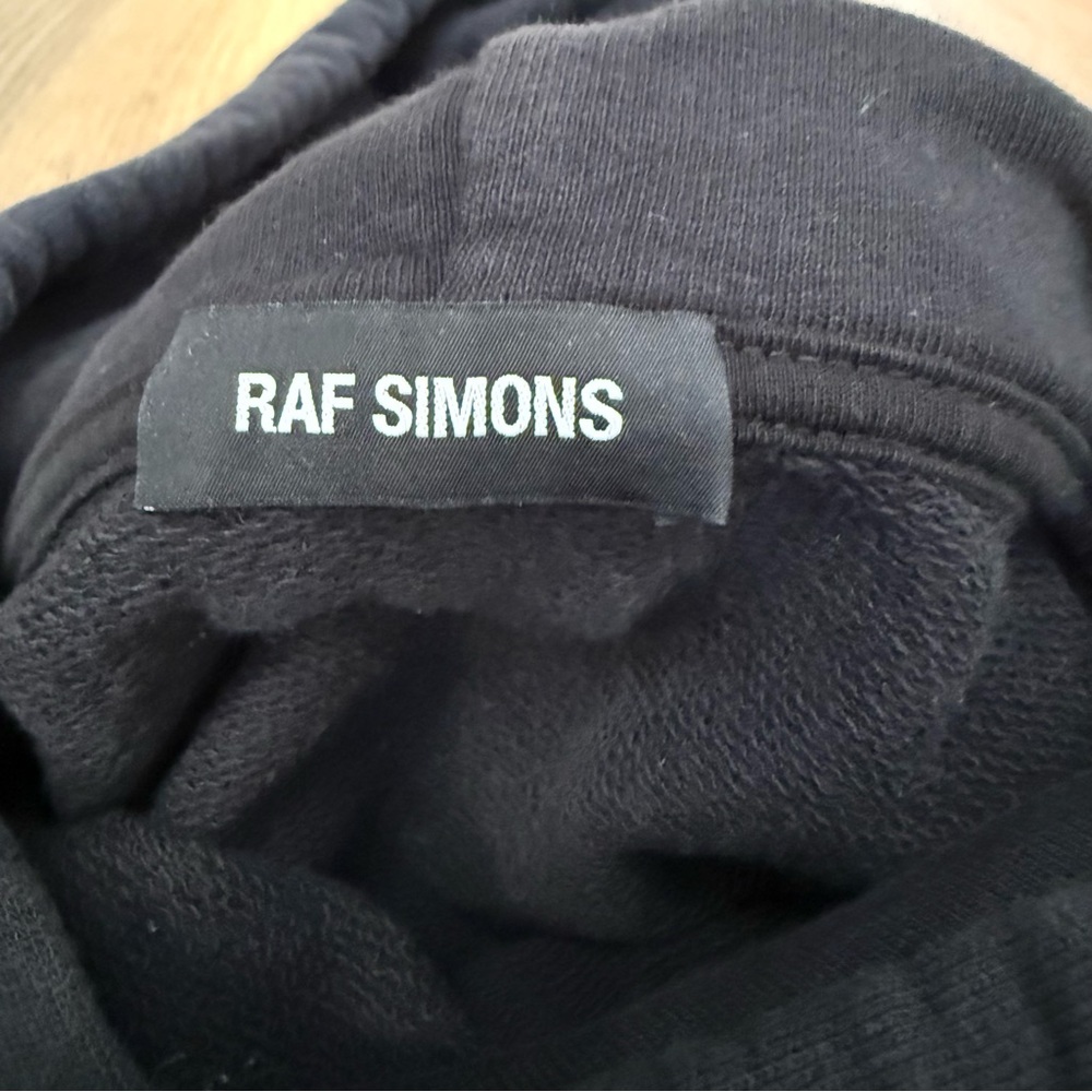 Raf Simons Black Hoodie with White Logo - Picture 3 of 5